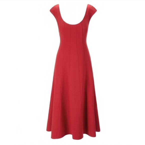 STAUD Charlotte Sleeveless Dress Rouge
